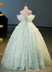 Light Green Lace Sweetheart Long Formal Dress Semi Formal Prom Dress Off Shoulder A Line Floor Length Beautiful