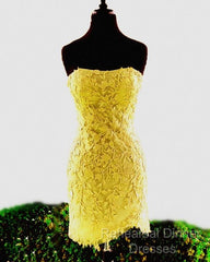 Lilac Lace Strapless Bodycon Homecoming Dress