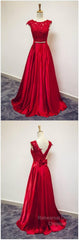 Long Applique Lace Semi Formal Prom Dress,Stain Semi Formal Prom Dress