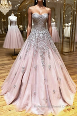 Long Lace Semi Formal Prom Dresses with Corset Back, Long Lace Formal Evening Graduation Dresses