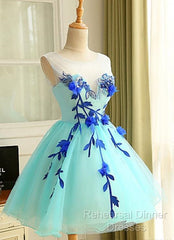 Lovely Light Blue Homecoming Dress, Cute Short Party Dress