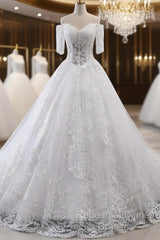 Luxury Lace Vestidos De Novia Ball Gown Wedding Dress Semi Formal Prom Dresses Long