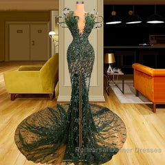 Luxury See Through Beaded Semi Formal Prom Dresses Bodycon Sexy Semi Formal Prom Evening Dress