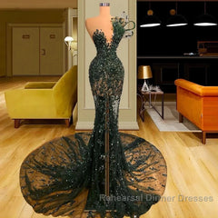 Luxury See Through Beaded Semi Formal Prom Dresses Bodycon Sexy Semi Formal Prom Evening Dress
