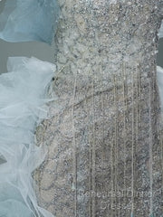 Mermaid Off-The-Shoulder Tulle Sequin Long Ball Gown, Elegant Rhinestone Evening Gown