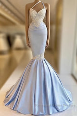 Mermaid One Shoulder Satin Beaded Long Semi Formal Prom Dress Sequin Appliqu Evening Dress