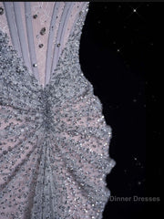 Modest Mermaid Off The Shoulder Sequin Long Semi Formal Prom Dresses Formal Graduation Party Dress Evening Dress