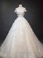 Off Shoulder Lace Long Semi Formal Prom Wedding Dresses