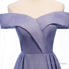 Off the Shoulder Purple Ombre Long Semi Formal Prom Dresses, Off the Shoulder Purple Formal Evening Dresses with Corset Back