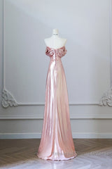Pretty A Line Off The Shoulder Sequin Pink Long Semi Formal Prom Dresses Evening Gowns