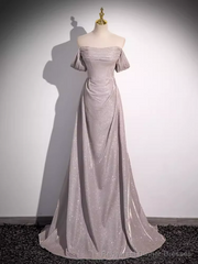 Pretty A line Square Neckline Sleeveless Long Evening Party Dress Pink Prom Dresses