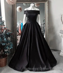 Simple Off The Shoulder Long Ball Gowns Semi Formal Prom Dresses