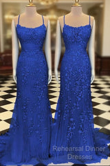 Royal Blue Formal Semi Formal Prom Dresses Sexy Long Lace Evening Dress Uk