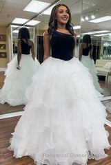 Ruffle One Shoulder Royal Blue Velvet Top Long Semi Formal Prom Dress