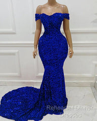 Sequin Off The Shoulder Semi Formal Prom Dresses