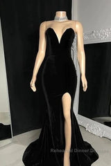 Sexy Burgundy Velvet Wedding Guest Dress V Neck Mermaid Semi Formal Prom Dresses