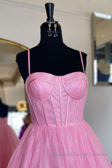 Shiny Purple Pink Long Semi Formal Prom Dresses, Purple Pink Long Formal Evening Dresses
