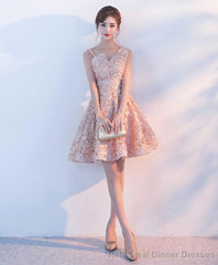 Cute A Line One Shoulder Short Prom Dress Homecoming Dress