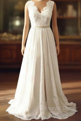 Simple Beach Wedding Dress Chiffon Fabric, Dresses For Wedding, Bridal Gown ,Bride Dress, Dresses For Brides