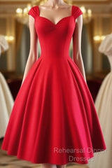 Simple Red Sweetheart Short Semi Formal Prom Dress, Homecoming Dress