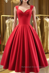 Simple Short Red Semi Formal Prom Dresses, Short Red Homecoming Dresses, Formal Dresses