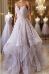 Simple sweetheart neck tulle long Semi Formal Prom Dresses formal Dresses