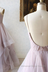 Simple sweetheart neck tulle long Semi Formal Prom Dresses formal Dresses