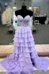Sweetheart Red Corset Chiffon Ruffle Long Semi Formal Prom Dress