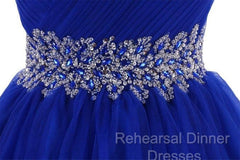 Sweetheart Royal Blue Homecoming Dresses Short Semi Formal Prom Dresses With Beading