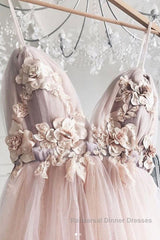 Sweetheart tulle lace long Semi Formal Prom Dresses, tulle lace evening Dresses