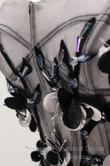 Tulle Gray Short Semi Formal Prom Dress Homecoming Dress Coktail Dress