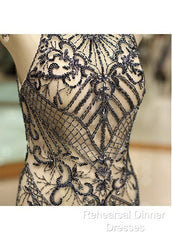 Tulle Jewel Beadings Mermaid Evening Dress