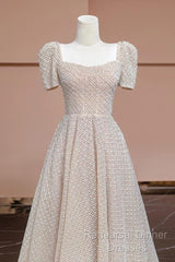 Unique Ball Gown Strapless Short Sleeves Long Wedding Dresses