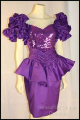 Unique Purple Short Semi Formal Prom Dress, Formal Evening Dress