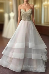Unique Sequin Gray Tulle Semi Formal Prom Dress, Long Gray Evening Dress