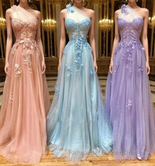 Unique sweetheart neck tulle lace long Semi Formal Prom Dresses A line evening Dresses