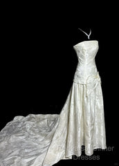 Vintage A Line Strapless White Lace Semi Formal Prom Gown Fairy Semi Formal Prom Dresses