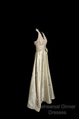 Vintage A Line V Neckline Champagne Lace Semi Formal Prom Gown Fairy Semi Formal Prom Dresses