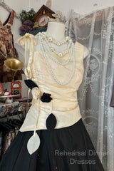 Vintage Ball Gown Sleeveless Long Black Evening Dress Semi Formal Prom Dresses