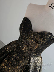 Vintage Ball Gown Sweetheart Sleeveless Long Semi Formal Prom Gown Fairy Black Semi Formal Prom Dresses