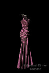 Vintage Mermaid One Shoulder Sleeveless Long Semi Formal Prom Gown Fairy Semi Formal Prom Dresses