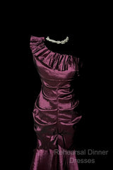 Vintage Mermaid One Shoulder Sleeveless Long Semi Formal Prom Gown Fairy Semi Formal Prom Dresses