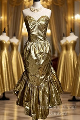 Vintage Mermaid Sweetheart Short Semi Formal Prom Gown Fairy Semi Formal Prom Dresses