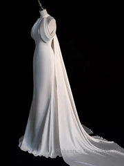 Weitese Dress Semi Formal Prom Dress Stores Gorgeous Halter Mermaid Long Semi Formal Prom Dress Light Wedding Dress With Train Party Dress Formal WomenS Dresses