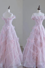 Women High Feeling Pink Fairy Semi Formal Prom Dress Long Party Dresses
