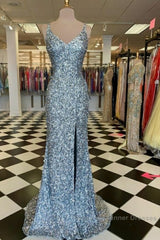 WomenS Spaghetti Straps Sequins Sparkly Semi Formal Prom Dress Formal Graduation Evening Dresses