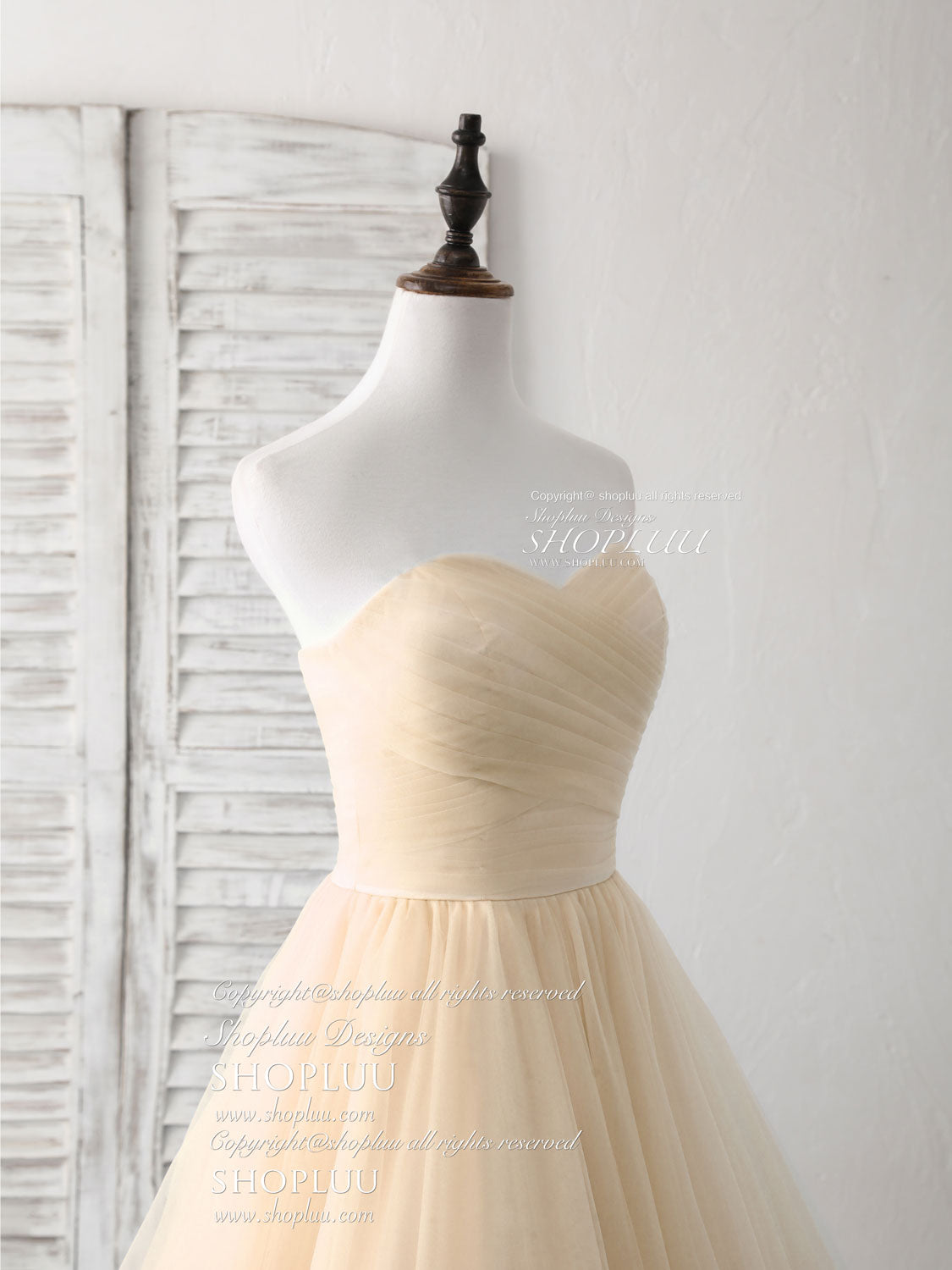 Prom Dress Shops Nearby, Simple Sweetheart Champagne Tulle Long Prom Dress Champagne Evening Dress